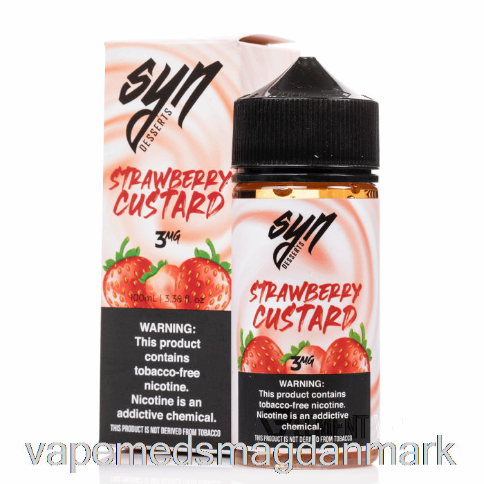 Engangs Vape Danmark Jordbærcreme - Syn Væske - 100ml 0mg